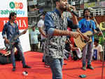 City-based band, Jaaltheband, performing on the TOI stage
