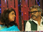 Kavita Krishnamurty and Hariharan on the sets of TV reality show