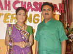 Disha Vakani and Dilip Joshi during the success party