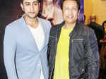 Shekhar Suman(R) poses with his son Adhyayan Suman during the special screening