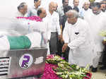 TMC MP Saugata Roy paying his last respects