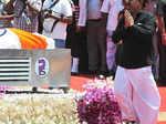 DMDK leader Vijayakanth paying respect