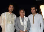 Sarod maestro Amjad Ali Khan with sons Ayaan Ali Khan and Amaan Ali Khan