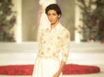 A model walks the ramp for Varun Bahl's show