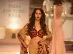 A model walks the ramp for Monisha Jaising's show