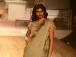 A model walks the ramp for Monisha Jaising's show