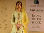 A model walks the ramp for Anju Modi's show