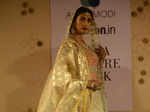 A model walks the ramp for Anju Modi's show