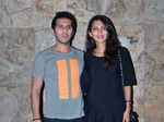 Ritesh Sidhwani and Dolly Sidhwani during the screening