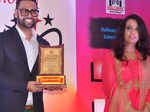 VJ Andy and Amruta Fadnavis during the Hallway Excellence Awards 2015