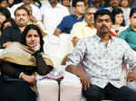 Actor Vijay and his wife Sangeetha during the audio launch