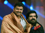 T Rajendran felicitates actor Vijay during the audio launch