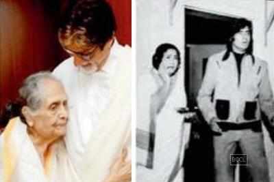 Amitabh Bachchan visits his onscreen mother Sulochana Latkar's home