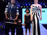 Sachiin J Joshi and Urvashi Sharma with daughter Samaira walk the ramp