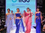 Models showcase a creation by IIGJ Jaipur