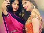 Anjana Sukhani and Aarti Chhabria during Luv Israni’s wedding reception