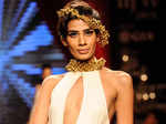 Kavita Kharayat showcases a creation by