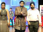 Designer Tajinder Singh walks the ramp with showstopper Siddhesh Pai