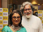 Aparna Sen and Kalyan during the premiere