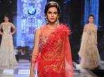 A model walks the ramp for designers Falguni