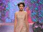 A model walks the ramp for designer Joytsna