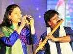 Vidhi with Ajay Prasanna perform during a cultural night