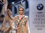 A model walks the ramp for designer Suneet Varma