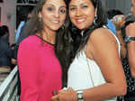 Neha and Abhilasha pose during a musical night