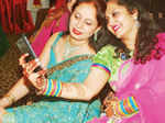 Lovely (L) and Swita during the Teej