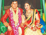 Vaibhav and Rachna during the Teej party