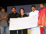 Celebs pose onstage for a photo during Gollapudi Srinivas National Awards