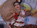 A student performs during the annual nursing colleges meet