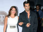 Deanne Pandey and Karan Singh Grover during the 24K Gold party