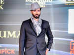 A model showcases a creation of Gagan Kumar