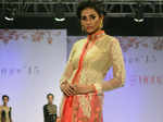 A model walks the ramp during Melange 2015