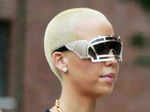 Amber Rose was seen in a funkiest pair of sunglasses