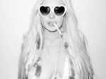 Lindsay Lohan sported a heart shape sunglasses