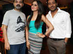 Srijit Mukherji, Mimi Chakraborty and Raj Chakrabarty pose for a photo