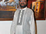 Gautam Mukherjii during the painting exhibition