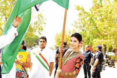 Divya Khosla Kumar participates in the Indian Independence Day celebration in America!