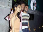 Chunkey Pandey and his wife poses with Ritesh Sidhwani during latter's birthday party