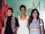 Deepa Sahi and Radhika Apte with a guest during the screening