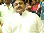 Prabhu gets clicked during the wedding ceremony