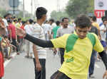 Sporting time during the Raahgiri Day