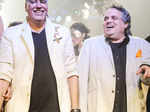 Designers Abu Jani and Sandeep Khosla walk the ramp