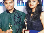 Alankar with Tripti with their trophies