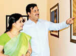 Charu and Pankaj during a photography exhibition