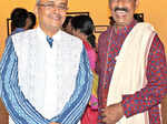 Rakesh Chandra (R) during a photography exhibition