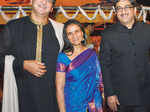 Mita (C) and Rahul Kapur (L) with Gautam Bambawale (R), ambassador of India