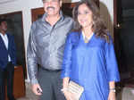 Dilip Vengsarkar arrives with wife